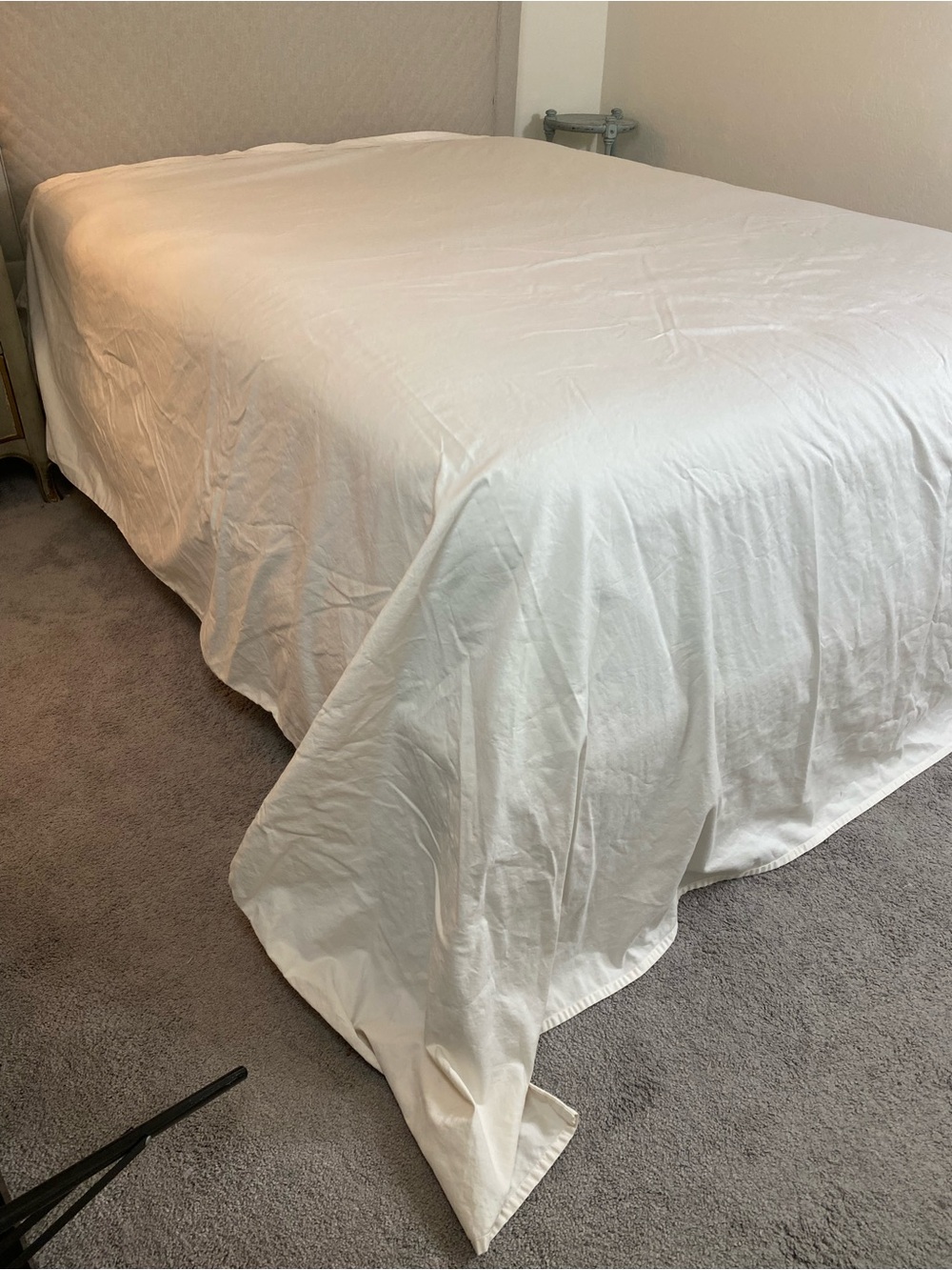 Liz Claiborne Cream King flat sheet Egyptain cotton luxurious tc 600